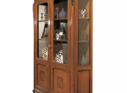 Luxury Wardrobe Wood Furniture Display case Shelf Design Classic Glass Cabinet