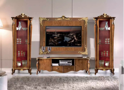 Wall unit set 4 pieces. Living room Display case TV cabinet Shelf Luxury Classic new