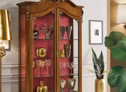 Display case Wood Furniture Glass Wardrobe Brown Display cases Living room Sideboard new