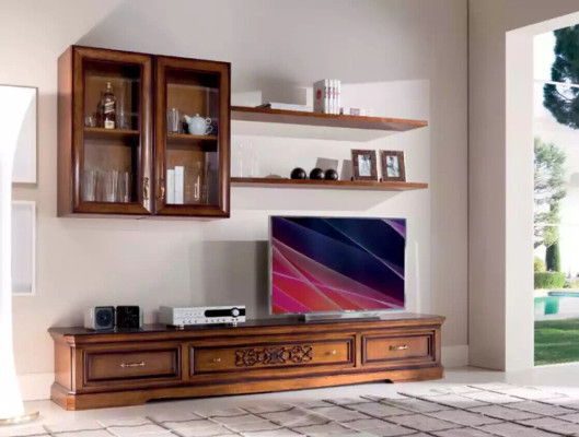 Living room Modern Style Wall Units 5-piece Set Lowboard Display Cabinets Shelf new