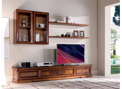 Living room Modern Style Wall Units 5-piece Set Lowboard Display Cabinets Shelf new