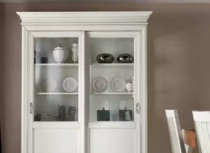Display case Living room Furniture Wood Showcases Glass Wardrobe Sideboard White new
