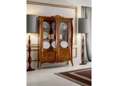 Luxury Wood Display case Sideboard Design Brown Italian Furniture Wardrobe new