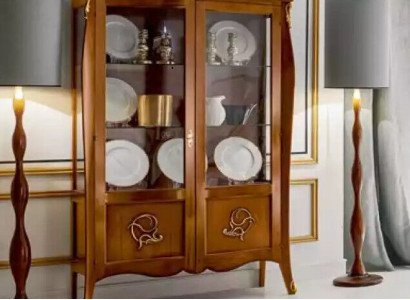 Luxury Wood Display case Sideboard Design Brown Italian Furniture Wardrobe new