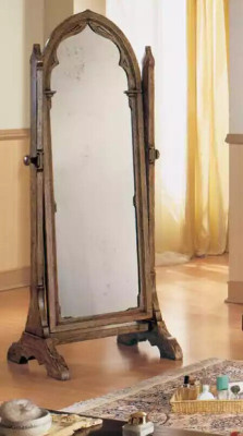 Large handmade mirror with wooden frame from Wood