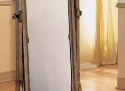 Large handmade mirror with wooden frame from Wood