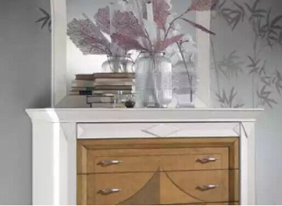 Chest of drawers with Mirror Sideboards Wood Chests of drawers Furniture 2pcs White Italy