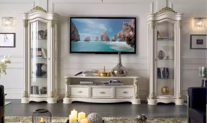 Living room TV cabinet Display case Sideboard Chest of drawers Wardrobe Group XXL Set 3pcs.