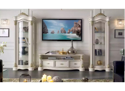 Living room TV cabinet Display case Sideboard Chest of drawers Wardrobe Group XXL Set 3pcs.