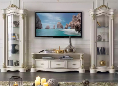Living room TV cabinet Display case Sideboard Chest of drawers Wardrobe Group XXL Set 3pcs.
