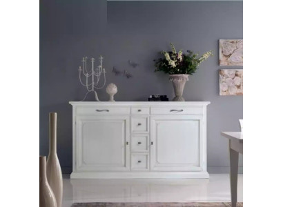 Luxury Chest of drawers White Sideboard Wood Wardrobe Living room Furniture Italy