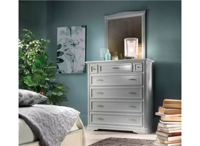 Chest of drawers with Mirror Furniture Modern Chest of drawers Wood Bedroom White new