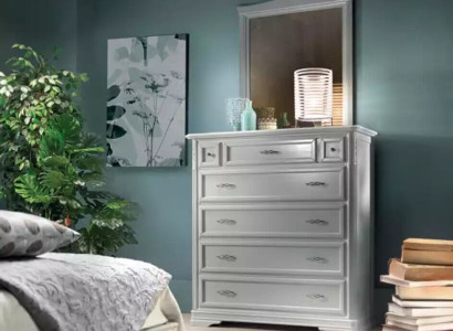 Chest of drawers with Mirror Furniture Modern Chest of drawers Wood Bedroom White new