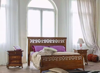 Bed 2x Bedside tables 3 pcs. Bedroom Set Design Modern Luxury Beds