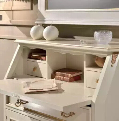 White Chest of drawers with Mirror Classic r Stil Furniture Set 2-piece Sideboard Chests of drawers
