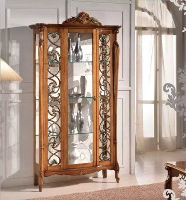 Luxury Display Case Fancy Furniture Wardrobe Showcases Glass Wood Cabinets