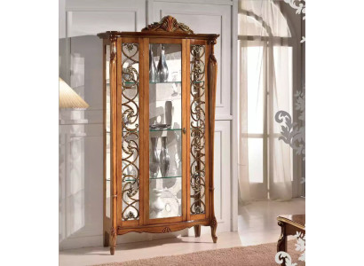 Luxury Display Case Fancy Furniture Wardrobe Showcases Glass Wood Cabinets