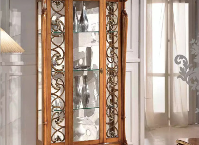 Luxury Display Case Fancy Furniture Wardrobe Showcases Glass Wood Cabinets
