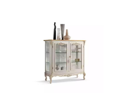 Glass cabinet luxury display case white display case classic Italian furniture