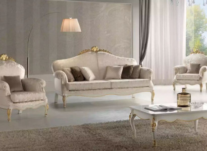 Complete Set 4-piece Living room Sofa set 3 Seater Armchair Group new