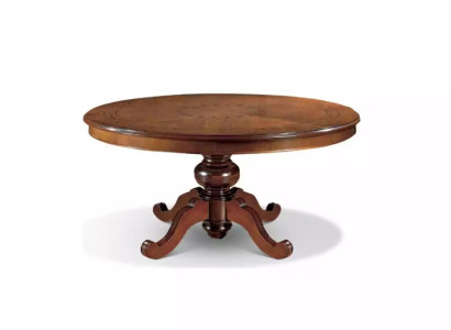 Dining table Brown Round Classic Dining room Luxury Wood Tables Design new