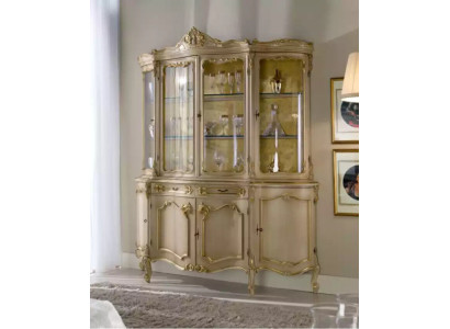 Living room Display case Glass Wardrobe Cabinets Showcases Wood Italian Furniture