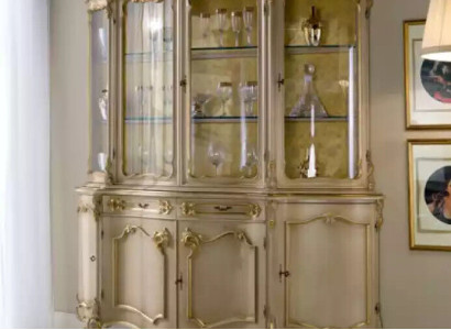 Living room Display case Glass Wardrobe Cabinets Showcases Wood Italian Furniture
