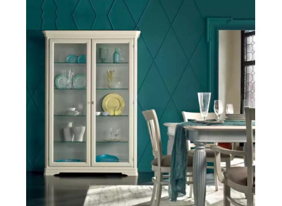 Display case Glass cabinet Wood Living room Showcases Italian Luxury Furniture