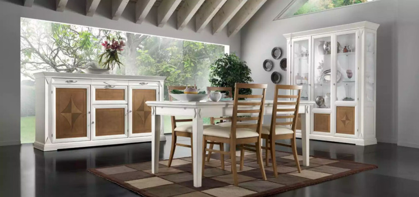 Dining room Dining table 4x Chairs Suite Table Group 7pcs. Classic set