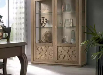 Display cases Wood Glass Wardrobe Brown Display case Living room Furniture Sideboard new