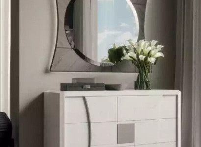 Chest of drawers with Mirror Luxury Console Chest of drawers Bedroom new 2 pcs. set