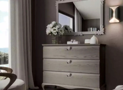 Chest of drawers Mirror Wardrobe Luxury Chests of drawers Shelf Console Furniture Set 2pcs.