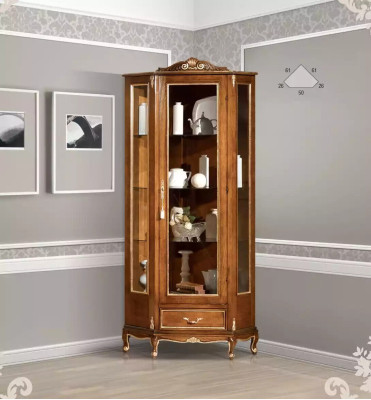 Luxurious high quality display case from brown Wood Classic Furniture