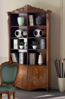 Living room Bookshelf Classic brown Furniture wooden shelves