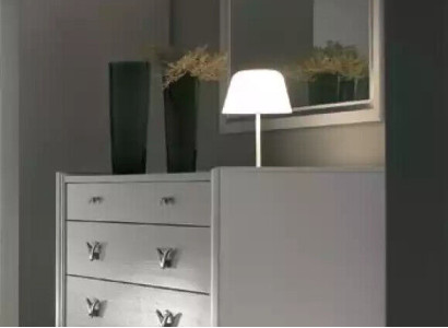 Chest of drawers Mirror Wardrobe Shelf Console Furniture Wooden Cabinet Italy Set 2pcs.