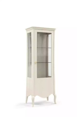 Display case Sideboard Luxury Glass Wardrobe Cabinet White Wood Design Furniture new