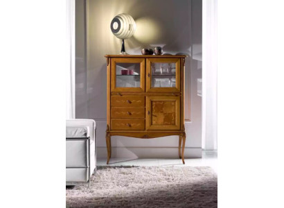 Display case Glass Bar Cabinet Cabinets Italian Furniture Wood Living room
