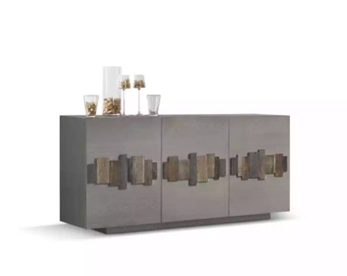 Chest of drawers Sideboard Solid Wood Wardrobe Furniture Chests of drawers Sideboard Gray