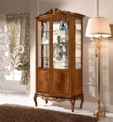 Luxury Display Case Fancy Furniture Wardrobe Showcases Glass Wood Cabinets