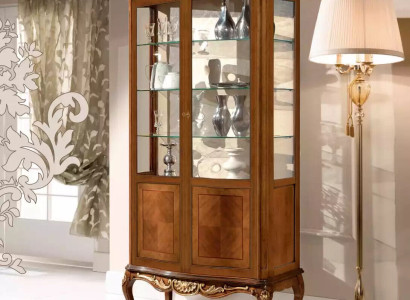 Luxury Display Case Fancy Furniture Wardrobe Showcases Glass Wood Cabinets