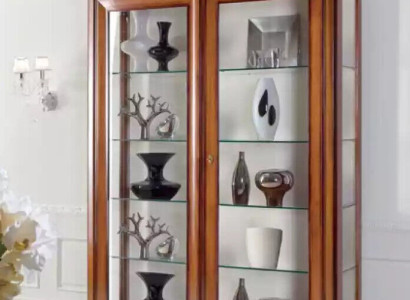 Classic r Display case Wardrobe Classic Glass Cabinet Brown Cabinets Wood