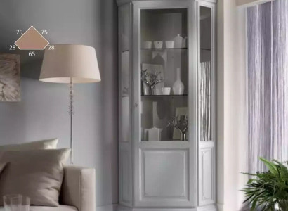 Corner Display case Wardrobe White Showcases Living room Classic r Design Shelf