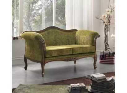 Sofa 2 Seater Textile Wood Upholstery Couch Sofas Design Luxury new Sofa