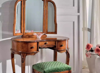 Brown Dressing table Mirror Stool Bedroom Set Stool Chests of drawers