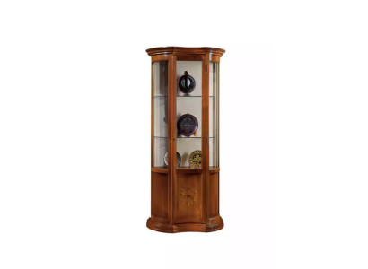 Wardrobe Brown Wood Design Furniture Display case Sideboard Display case Luxury Glass new