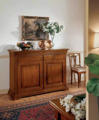Italian Style Furniture Sideboard Brown Luxury Chest of drawers Wood Living room
