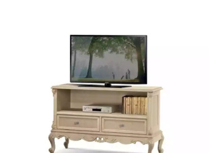 Sideboard TV-cabinet Living room TV-Lowboard Design Beige Wood Shelves Italy new