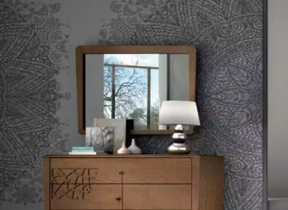 Bedroom Chest of drawers with Mirror Wood Furniture Wardrobe Brown Modern new
