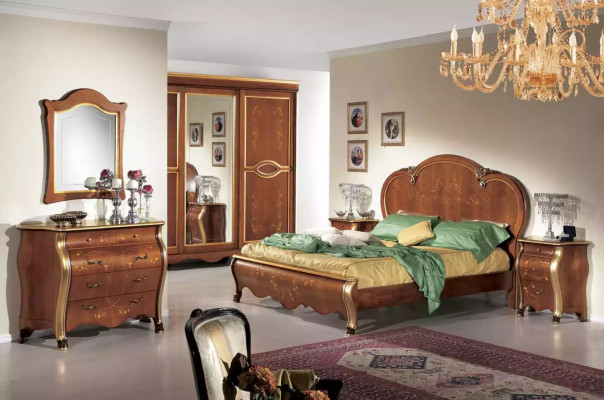 Brown Classic r Solid wood Wardrobe Mirror Bedroom Furniture