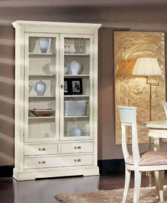 Living room Glass Wardrobe Display case Sideboard Wood Luxury Cabinets Furniture